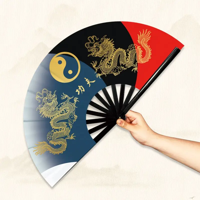 New Tai Chi Kung Fu Sound Fan Plastic Bone Dance Performance Prop Fans Traditional Chinese Kung Fu Martial Arts Fintness Fans