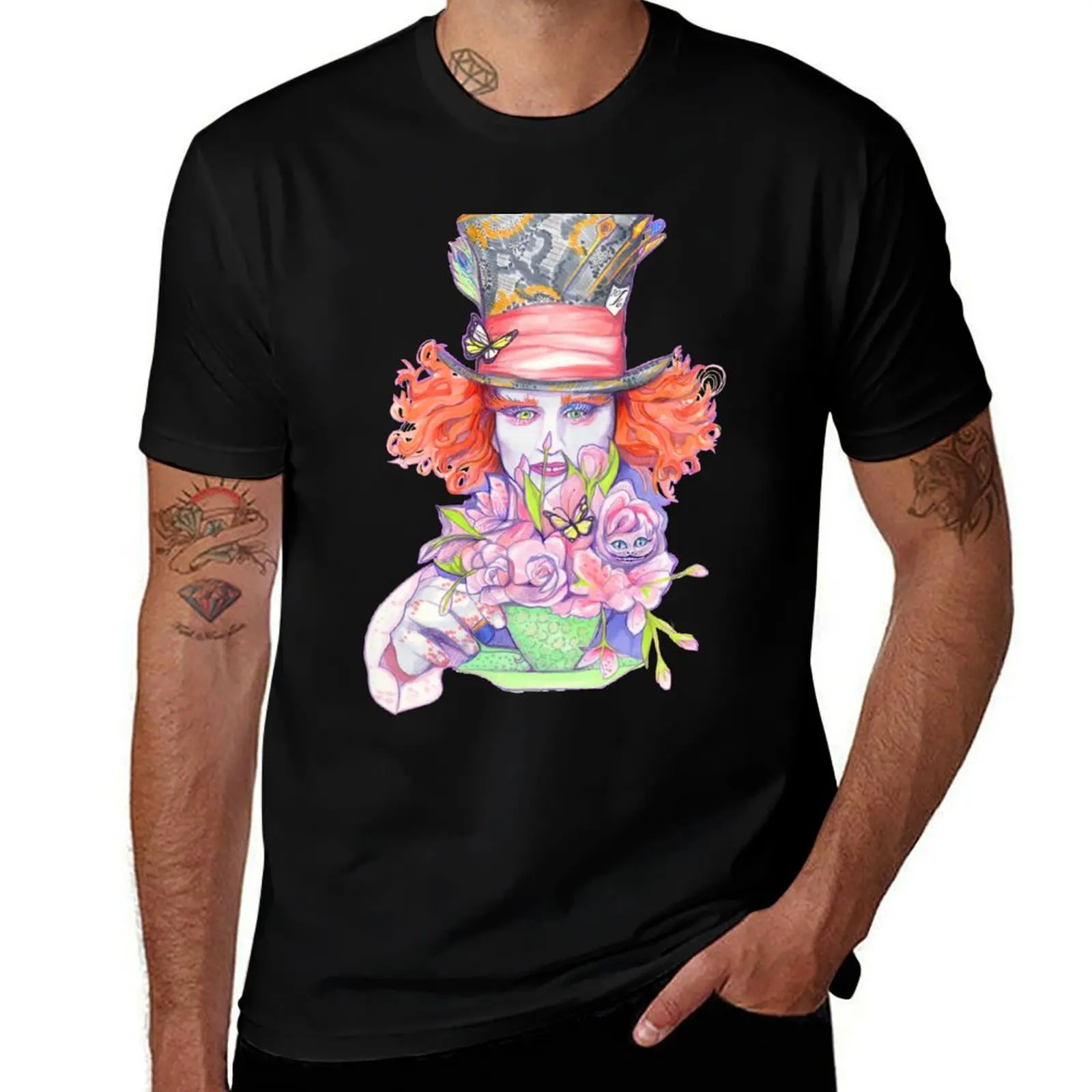 Mad Hatter T-Shirt cotton graphic tees customs design your own shirts graphic heavyweight t shirts for men