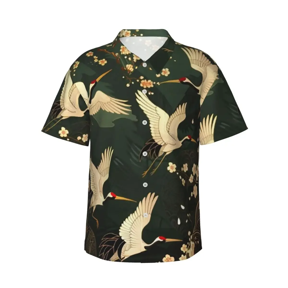 Japanese Art Tattoo Japanese Woodblock Print Men's Shirts Hawaiian Short Sleeve Shirt Funny Button Tops for Summer Beach