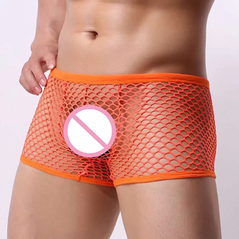 Briefs Men Briefs See-through Sheer Shorts 1pc Boxer Breathable Fashion Men Mens Mesh M~2XL Brand New Practical