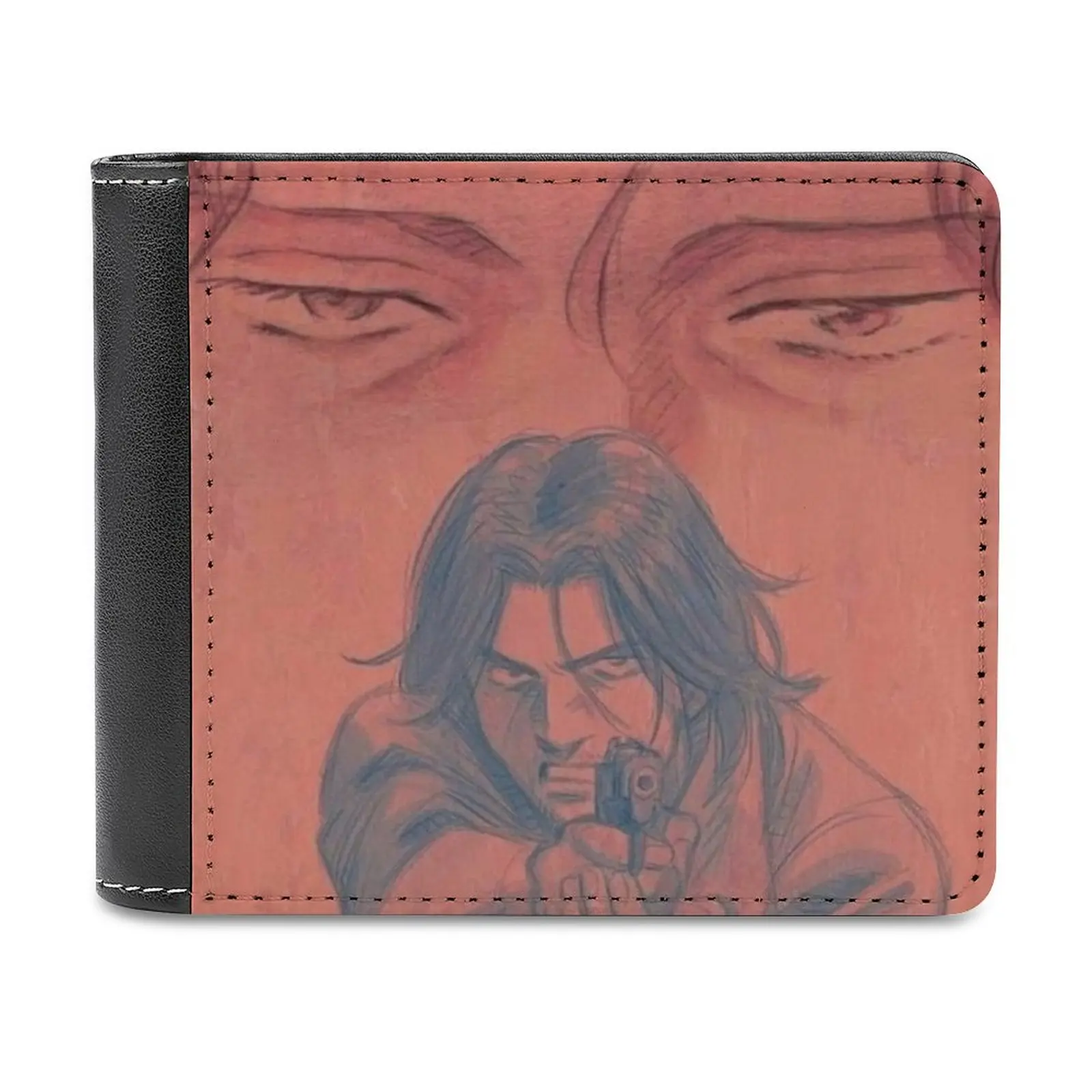 Monster Johan Vs Tenma Leather Wallet Men'S Wallet Diy Personalized Purse Father'S Day Gift Monster Johan Liebert Tenma