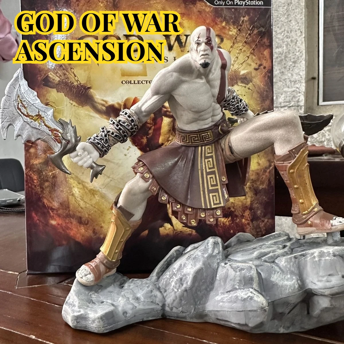 

GOD OF WAR ASCENSION Kratos Action Figure, High Quality Version, Fully Articulated Model Desktop Ornament Collectible Gift