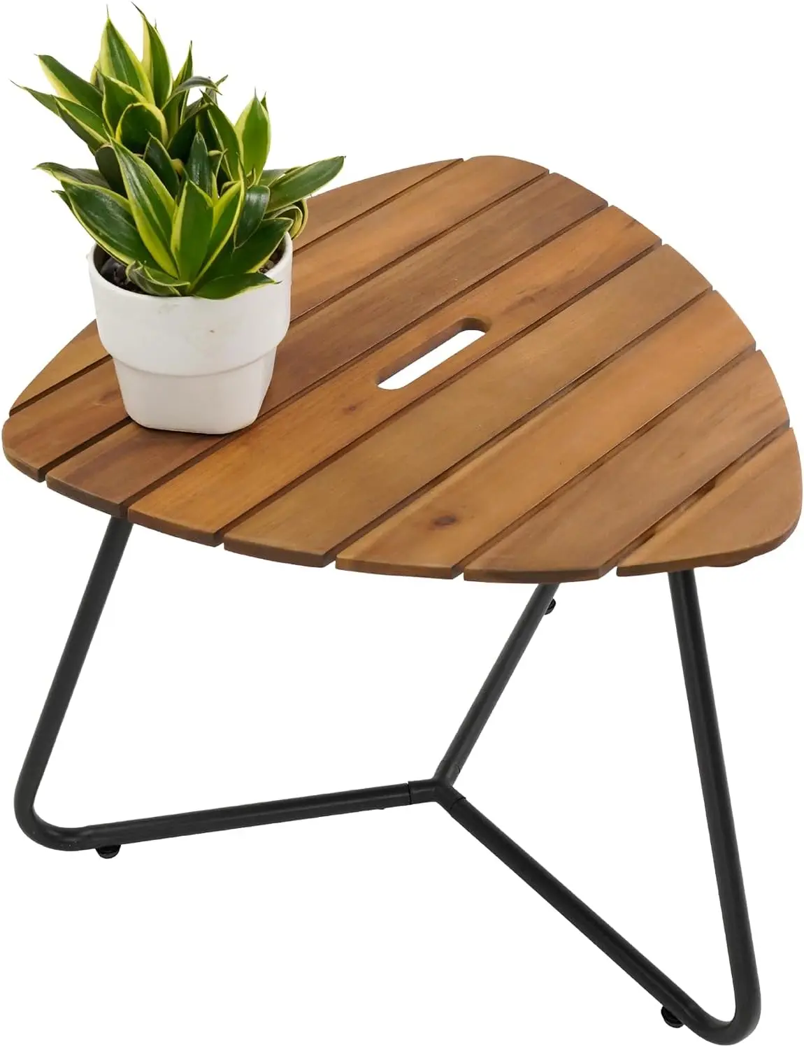 

Lightweight Portable Adironda Side Table 15""H - Solid Wood Patio Table For Indoor & Outdoor Use - Small Outdoor End Table,