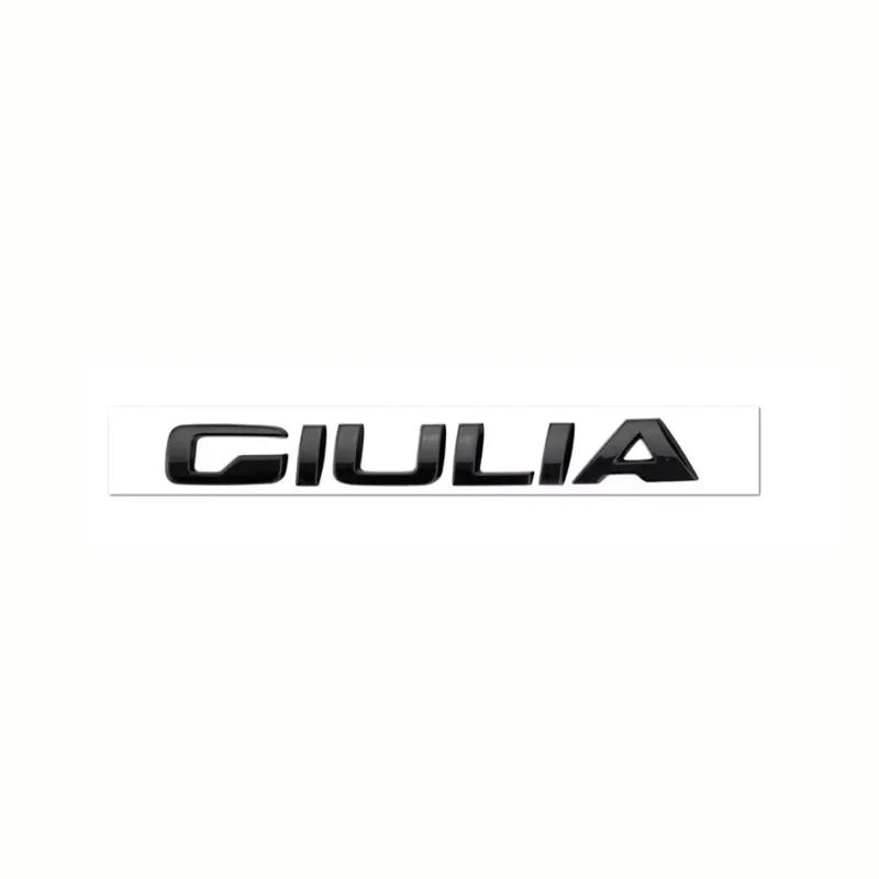 Car ABS Trunk Words Letters Logo Badge Emblem Decals Sticker For Alfa Romeo Giulia Stelvio Q2 Q4 Ti Veloce Auto Accessories