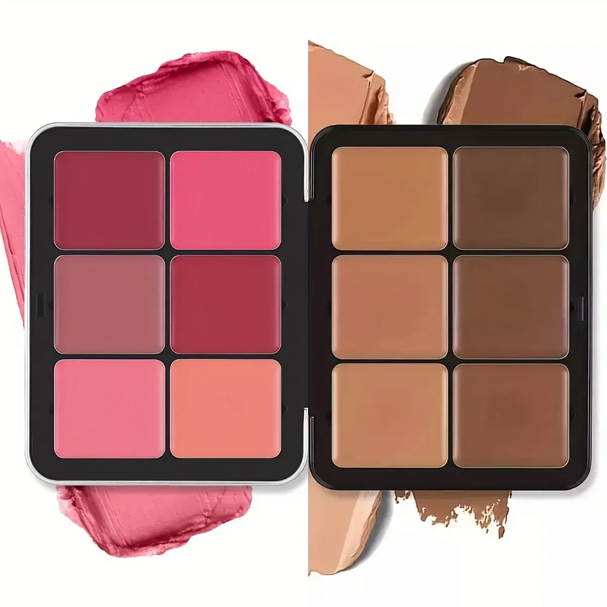 

12-Color Iron Box Blusher Plate Multi-Color Matte Concealer Cream Blush Contour and Highlighter Palette Blush Contouring Makeup