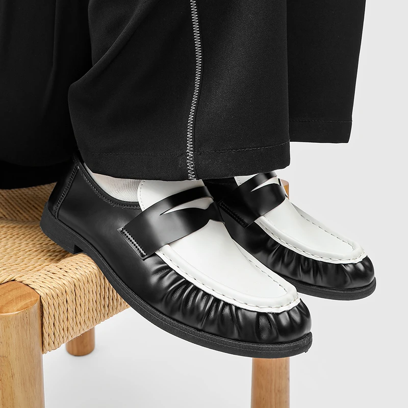 

Elegant Men Business Casual Formal Dress Shoes Slip-on Evening Dress Loafers Party Tassel Leather Shoes Wedding Shoe Zapatillas