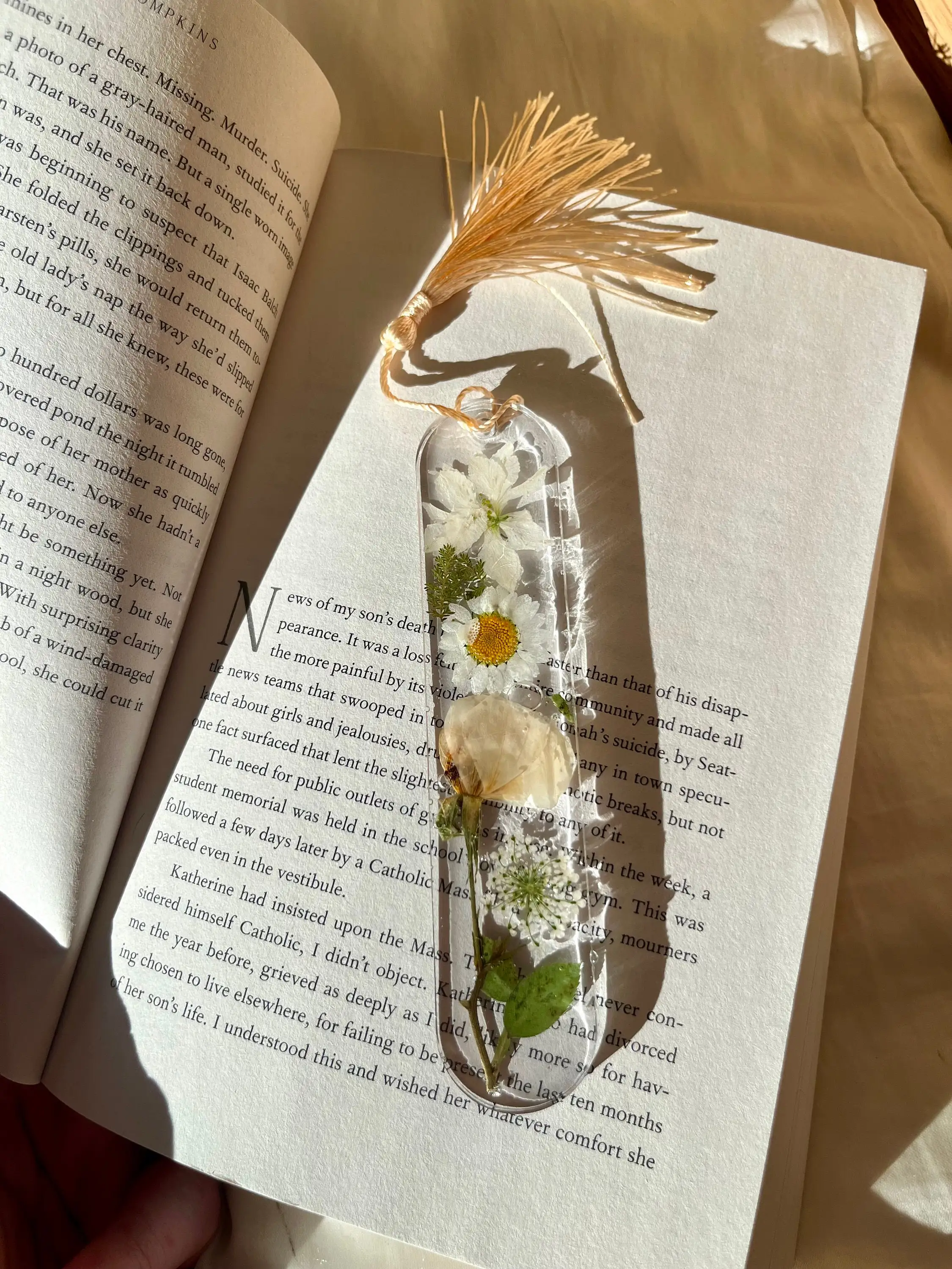 Marque-pages en résine faits à - Dried Flower Bookmark avis et prix