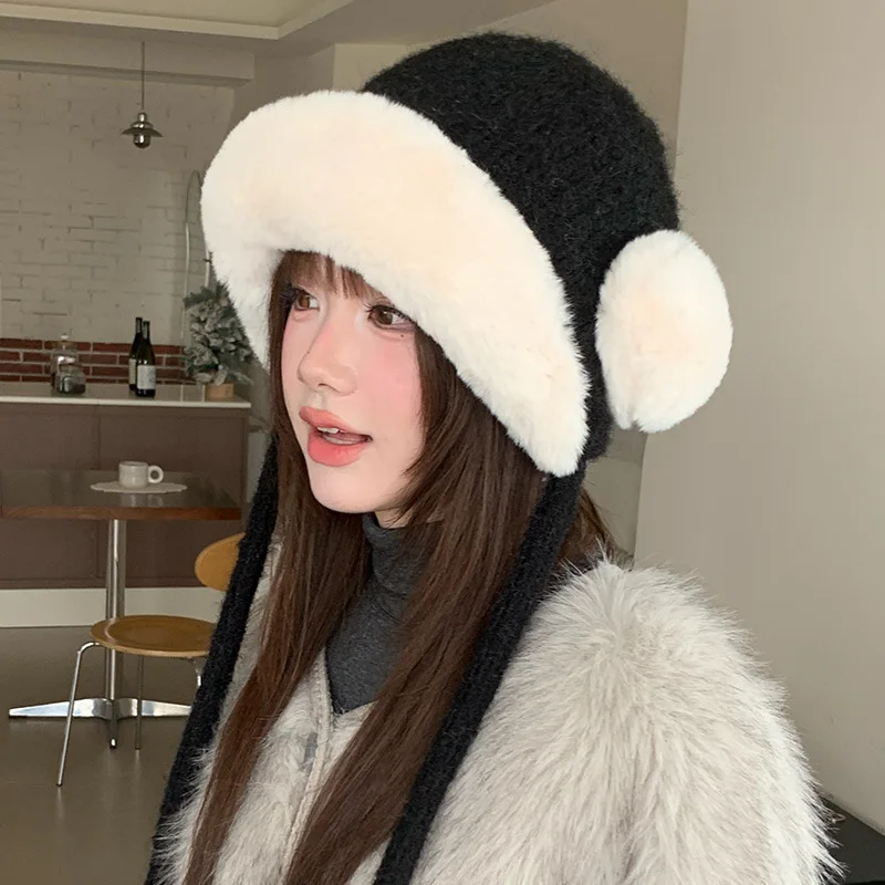 Winter Thermal Hat Ear Protection Lei Feng Hat Velvet Thickened Cold Proof Thermal Cover Hat Cute Warm Windproof