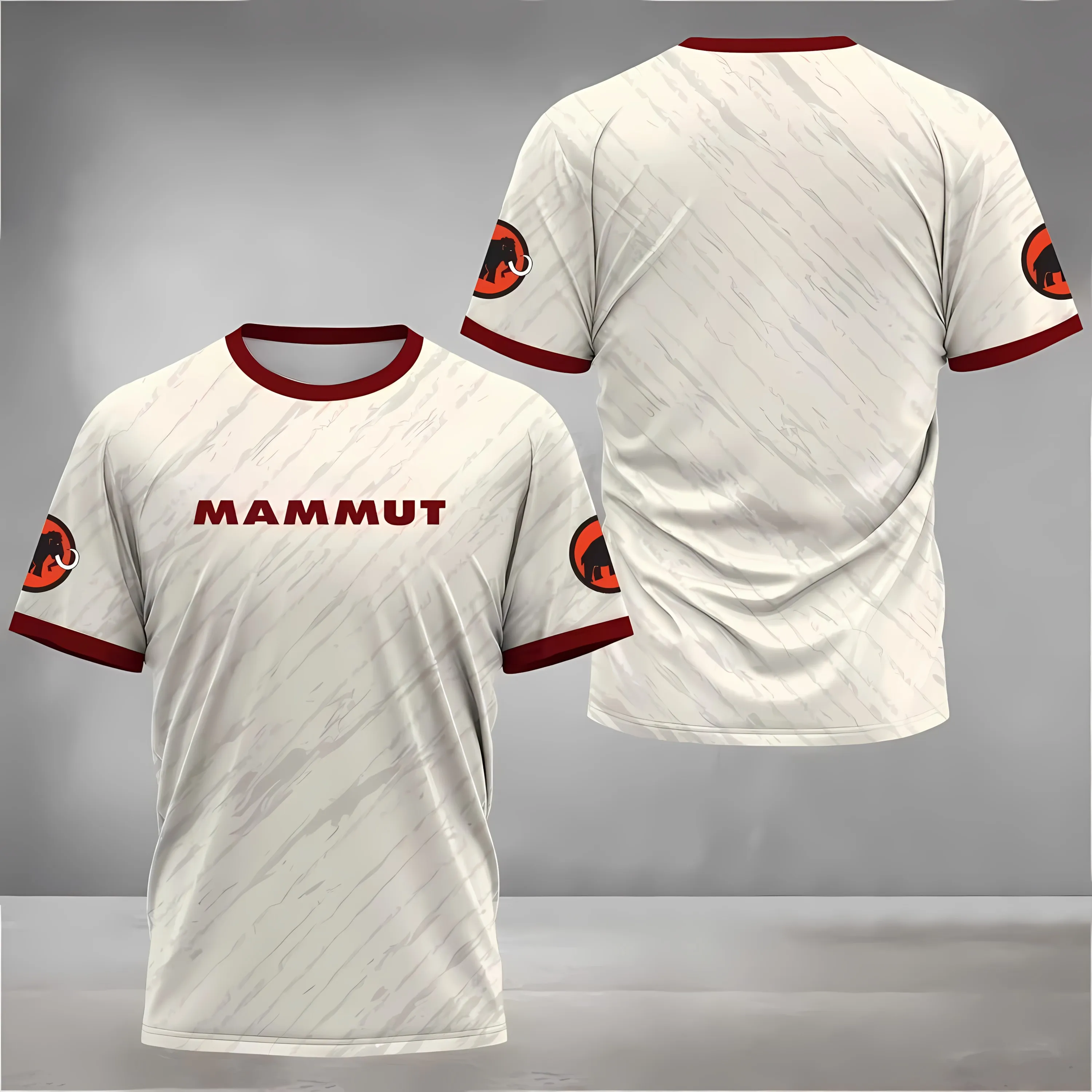 2025 Summer New Outdoor quick-drying sports casual roller skating fashionable 3D letter printed comfortable men's T-shirt view 2