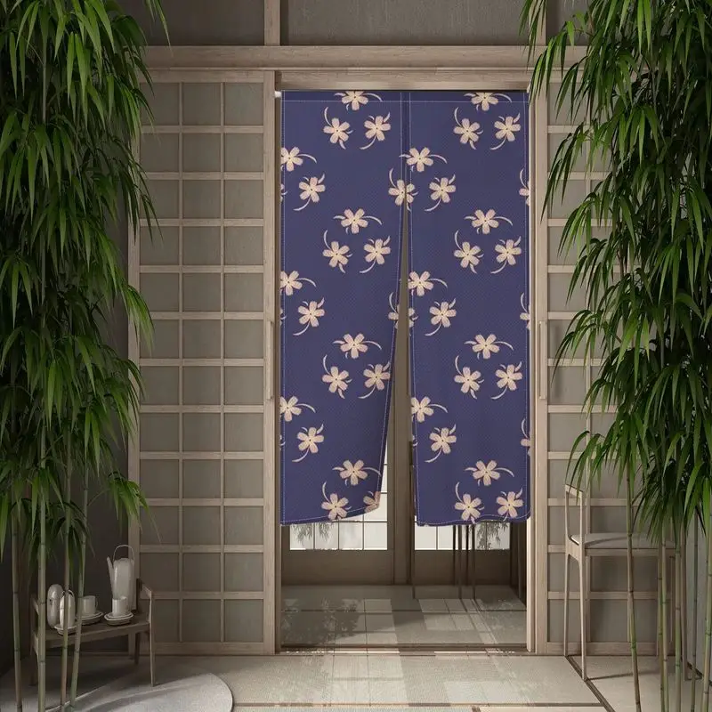 VIKAMA Japanese Door Curtain Wave Ukiyo-e Print Noren Curtain for Doorway Kitchen Decorative Home