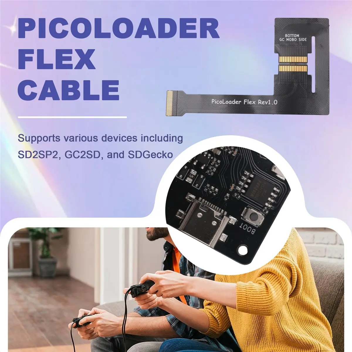 

goodidea Picoloader Flex Rev1.4 на базе чипа RP2040, совместимый с SD2SP2 GC2SD SDGecko для игровой консоли NGC GameCube Retro