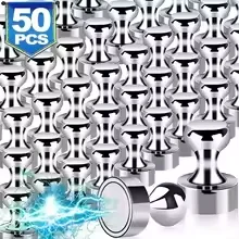 Small Metal Strong Magnetic Pushpins Whiteboard Fridge Magnet Sucker Thumbtack Power  Push Pins Office School Wholesale