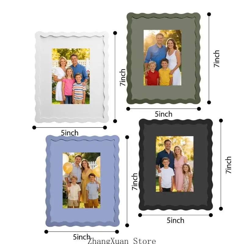 Modernes 5x7-Holzdisplay mit markantem Fluktuationsmuster, für Wohnzimmer, Schlafzimmer oder Büro. 3XUF – Detail 6