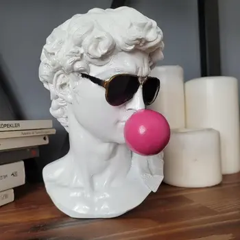 大衛半身像普普藝術軟糖人偶 米開朗基羅大衛雕像頭像雕塑 現代藝術 獨特家居裝飾禮品 10 最佳銷售 普普藝術雕像 - №8