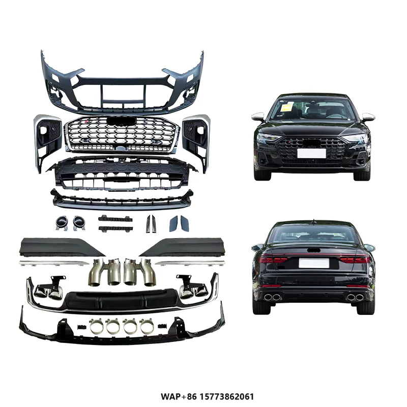 

Car Modification Car Body Kit Front Bumper Rear Bumper for Au Di 2021 S8 Upgrade 2024