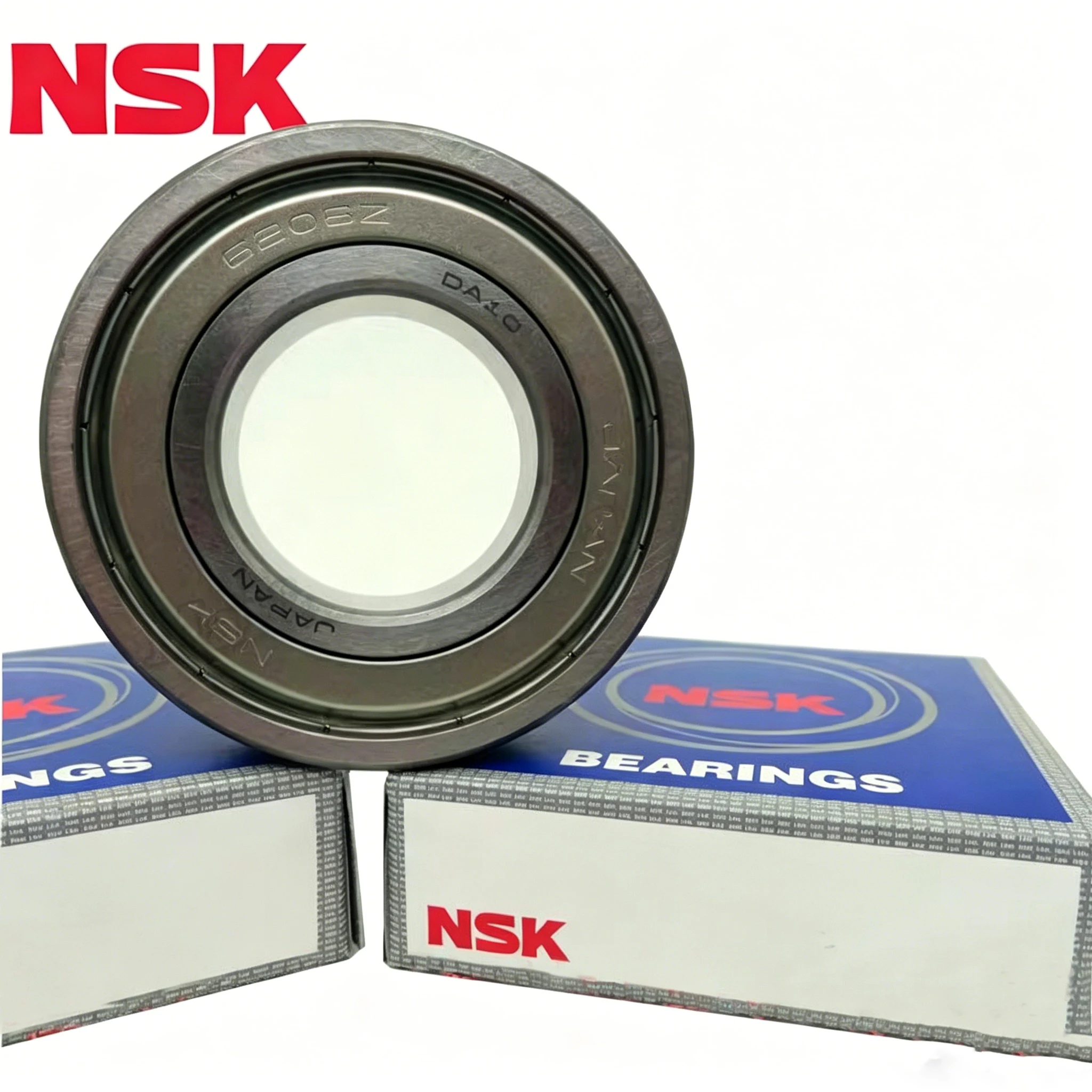 2pcs Industrial Original NSK Sealed Ball Bearing 6206ZZ 6207ZZ 6208ZZ 6209ZZ 6210ZZ 6211ZZ Metric Standard Size