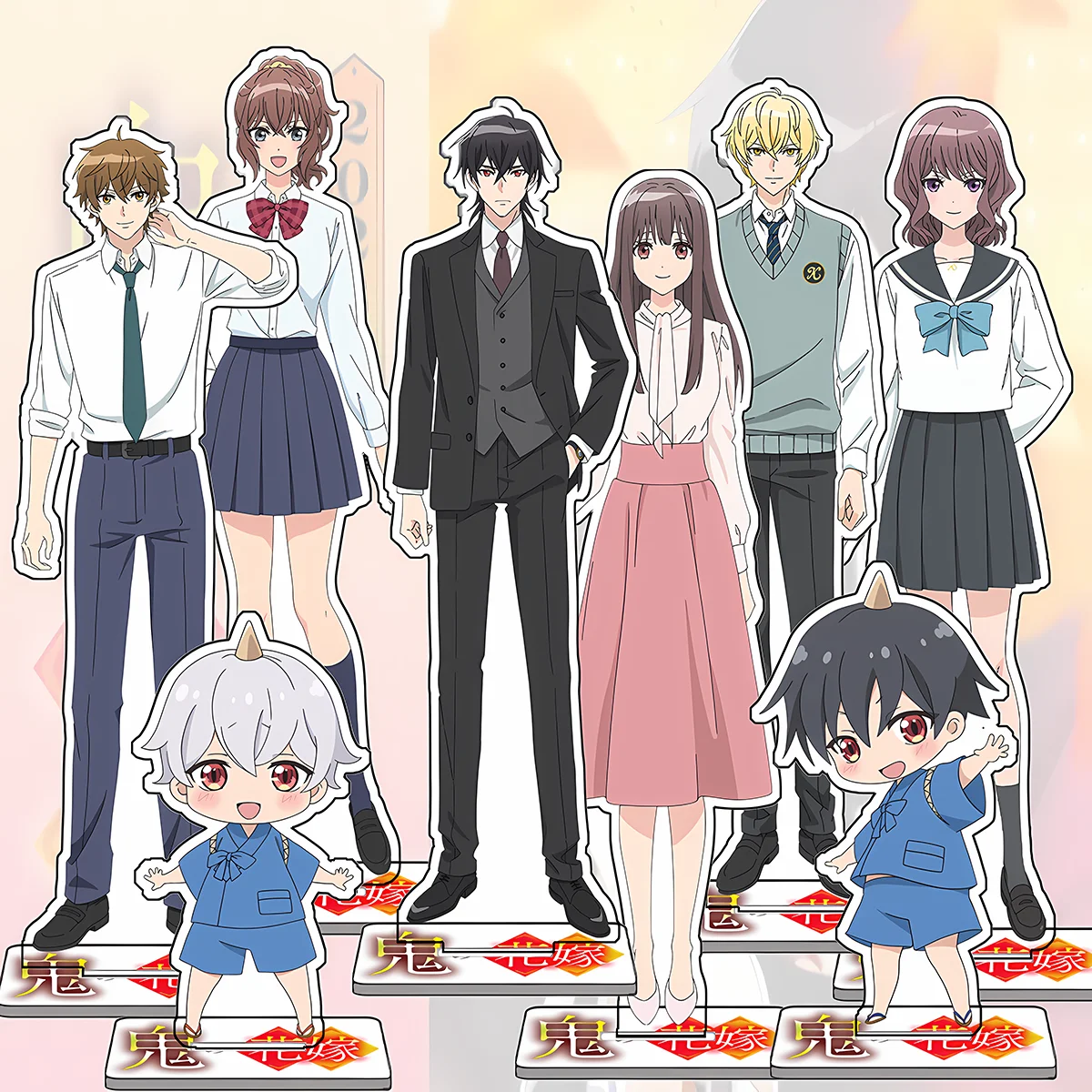 

NEW Anime Oni no Hanayome 15cm Acrylic Stand, Popular Character Ornament, Mother's Day Decor for Desktop keychain