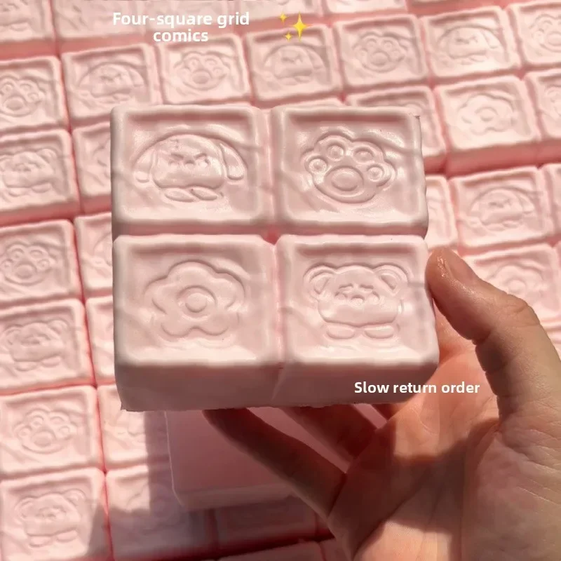 Juguete Sensorial Antiestrés de Goma Blanda con Forma de Pan de Chocolate con Leche y Fresa, de Ascenso Lento, para Niños y Adultos