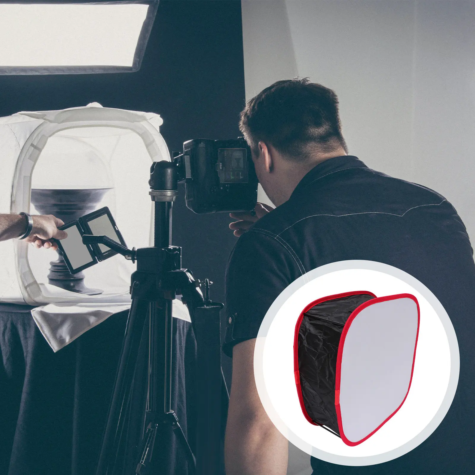 

Fill-in Light Cover Premium Cloth Material Dustproof Protective Softening Diffusion Shield for Photography Home Studio Use Small