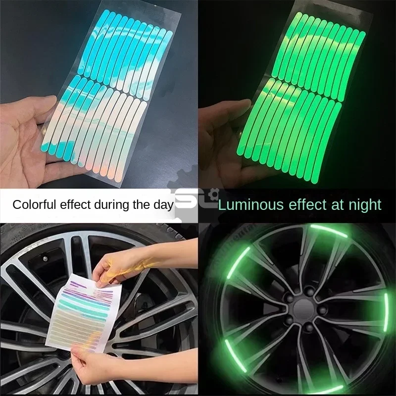 

DWOE Car motorcycle bicycle collision prevention night travel essential artifact creative reflective stickers Auto decoration