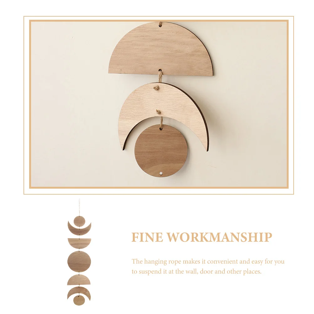 

Wooden Hanging nament Retro Sun Moon Wall Decor Home Decoration Craft Simple Rustic Bedroom Backdrop Art Wooden Pendant