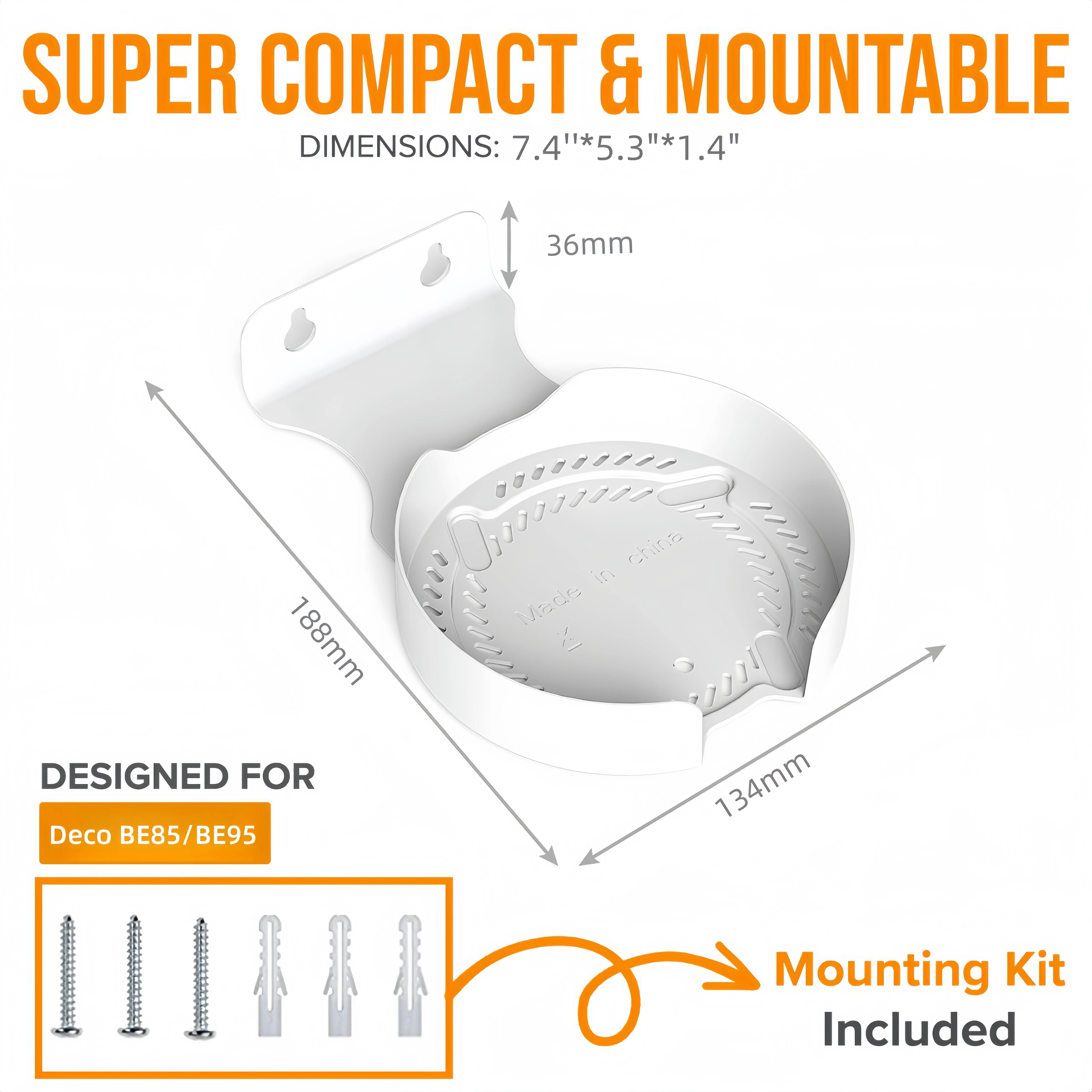 Bangcheer Wall Mount for TP-Link Deco BE75/BE77/BE85/BE95/BE65-5G/BE17000/BE22000/BE33000/BE9300 Whole Home Mesh WiFi 7 image 2