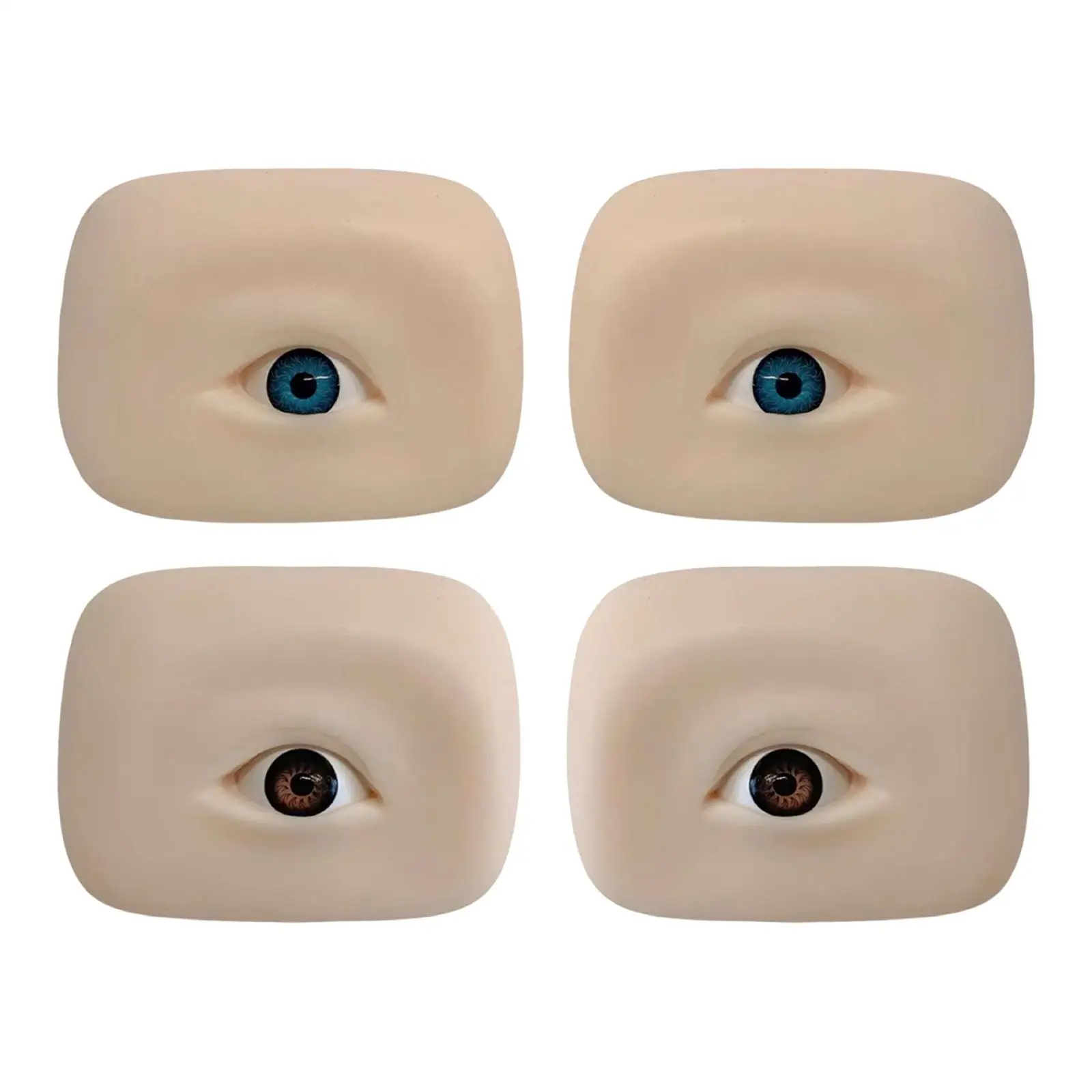 Silicone Eye Model Eye Makeup Practice Accessory Lightweight Easier Carry