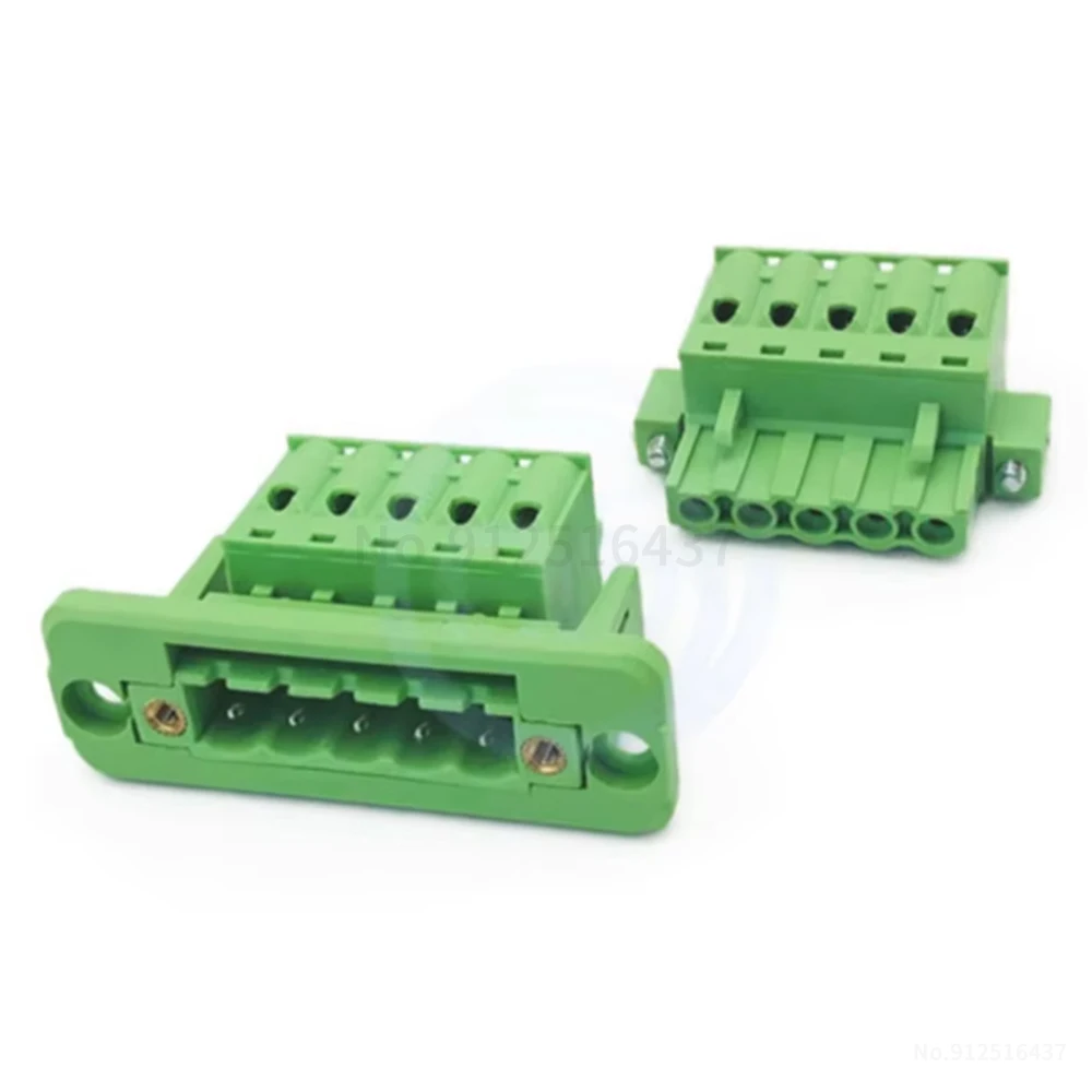 (1 Set) KF 2EDGWC 2EDGKDM 2EDGKDPM 5.08mm Bulkhead Terminals Screwless Quick Wiring Pair Male Female Complete Set 15EDGWC 5.08