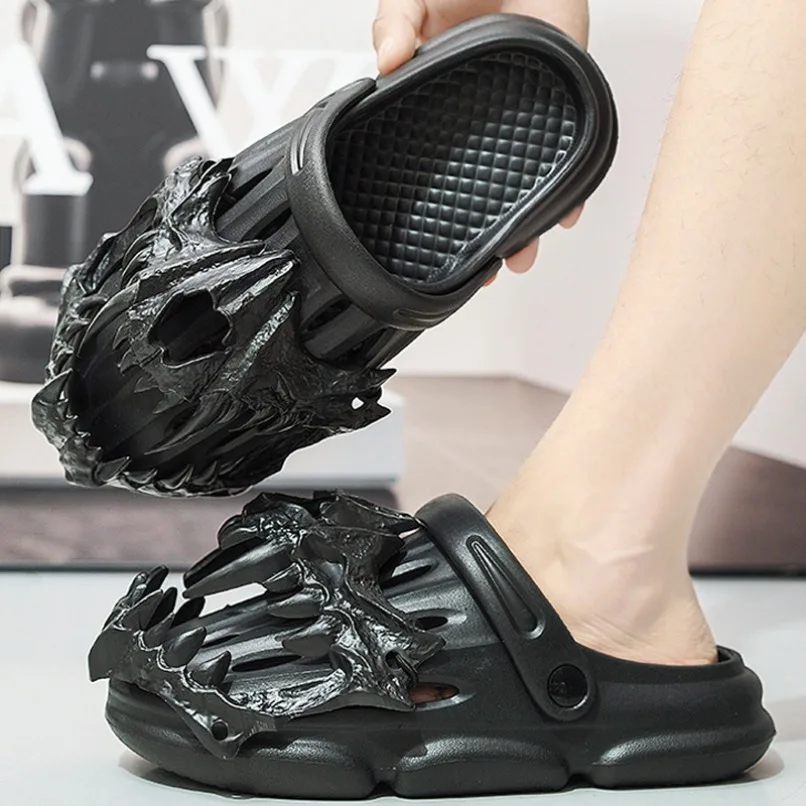 Women Slippers Cloud Y2k House Summer Soft Sandal Skull Flip Flops Men Male Demon Thick Flat Platform Non Slip Home Slides Men