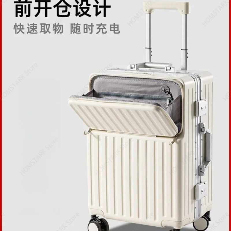 20 Inch Carry‑On Front‑Open Aluminum Frame Trolley Suitcase Lightweight Password Luggage For Women Business Outdoor Spare Part