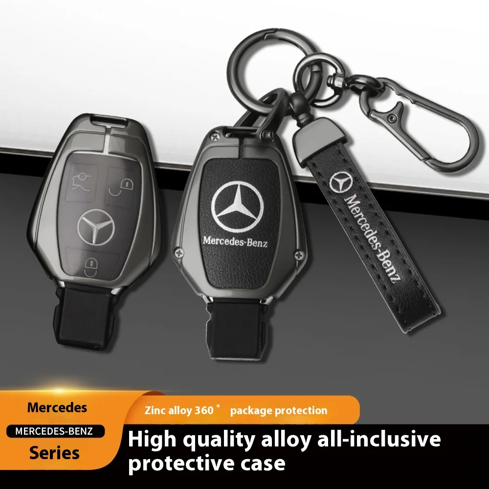 

For Mercedes-Benz A B C E G S V Class GLA GLC GLE GLK Vito Sprinter SL SLK Viano ML Car Zinc Alloy Key Case Bag Metal Key Shell