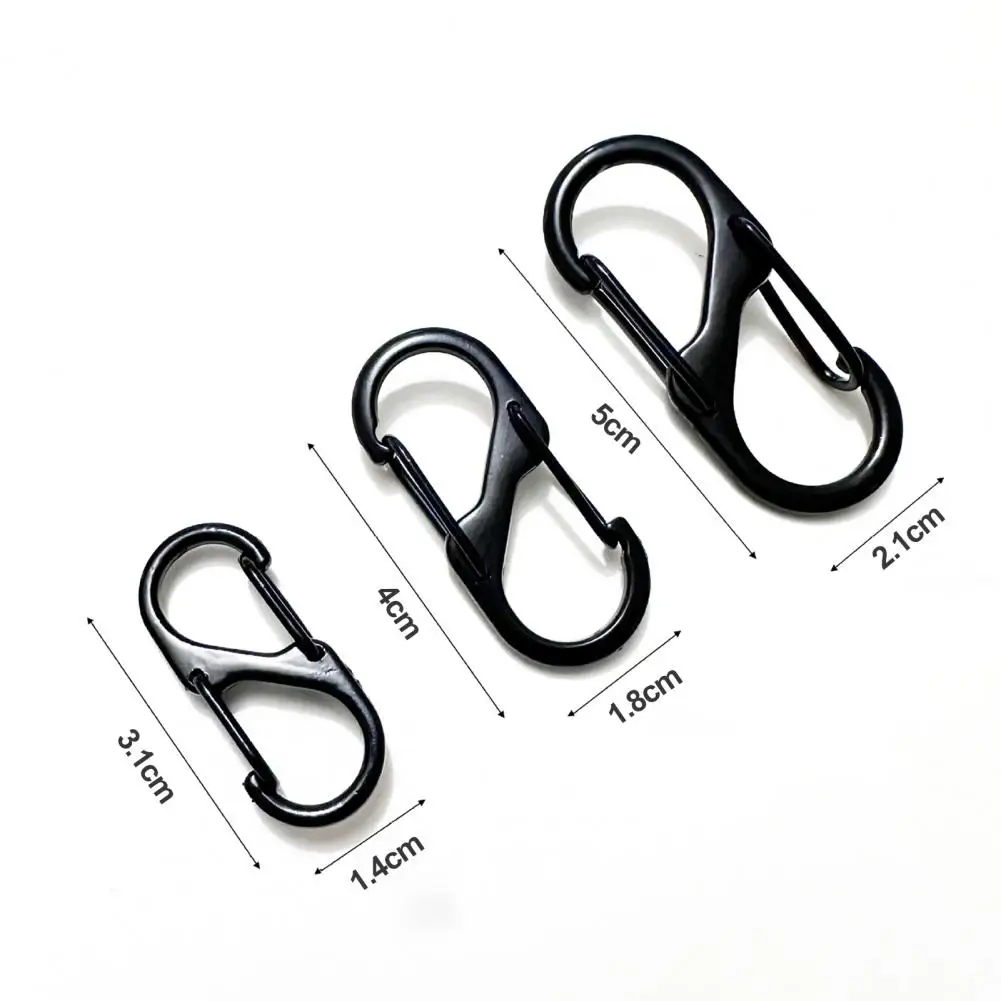 Carabiner Hook 30pcs Small Alloy Snap Hooks Portable Keychain Clips for Camping Gear S-shaped Carabiners Tiny Clip Attachments