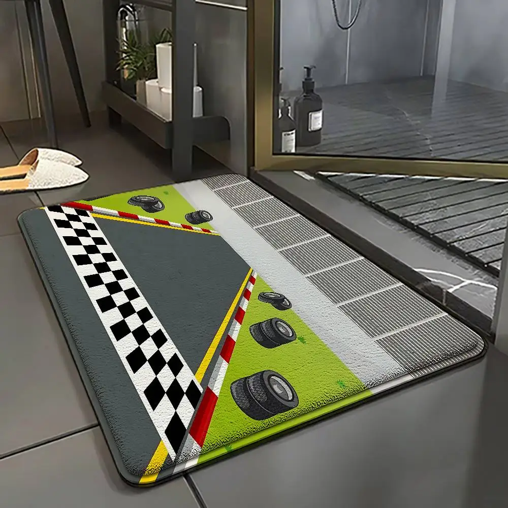 

Sports Theme Racing Track Basketball Court Soccer Floor Mats Home Laundry Rug Carpet For Living Room Decor Lounge Area Anti-sli