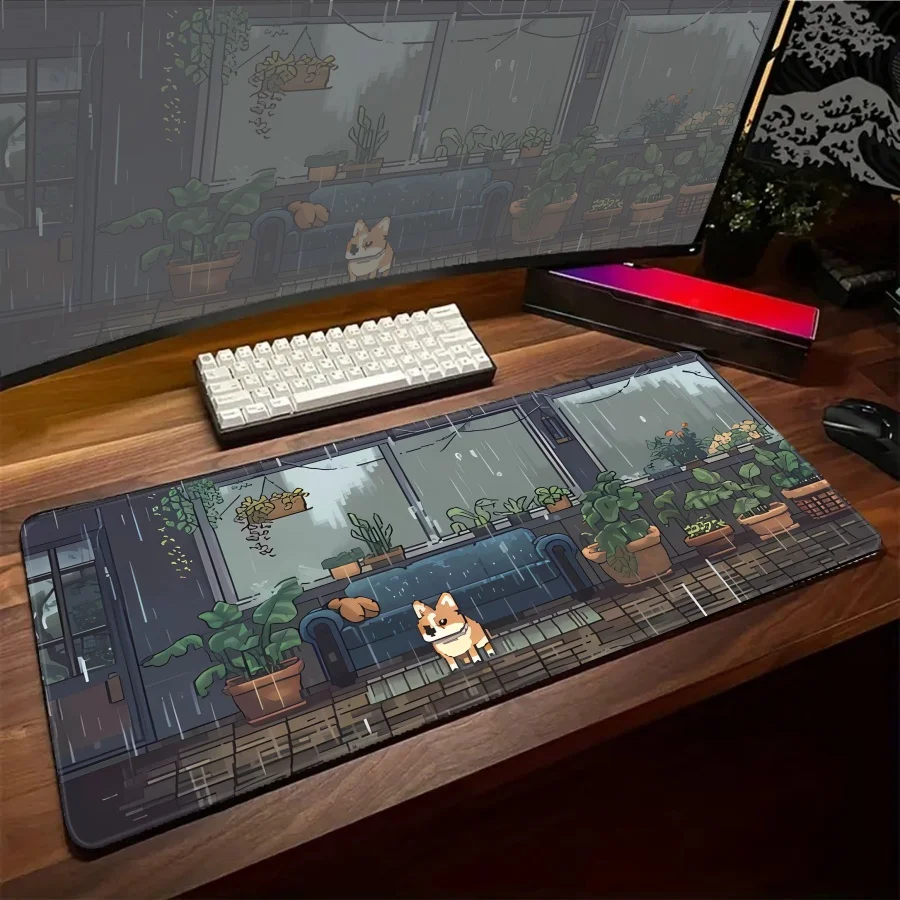 

Коврик для мыши Art Mouse Pad City Girl, большой, для компьютера, игровые аксессуары, коврик для стола, противоскользящий, для ноутбука, мягкий коврик для мыши