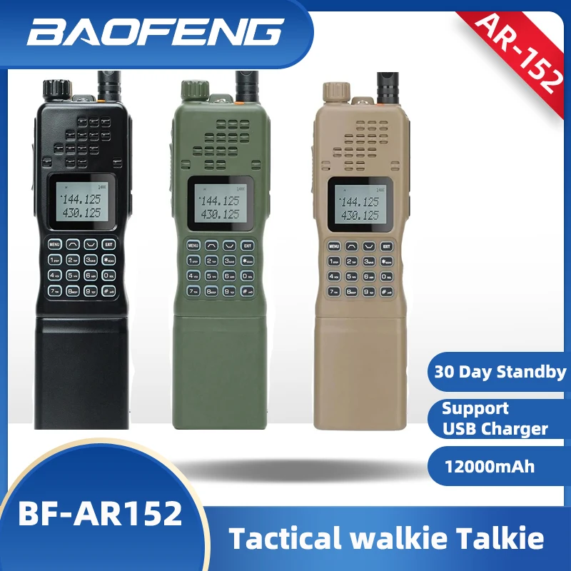 Baofeng-Radio amateur AR 152, Walkie Talkie de largo alcance, alta potencia, CS, juego táctico, UV 5R, actualizado, portátil, bidireccional