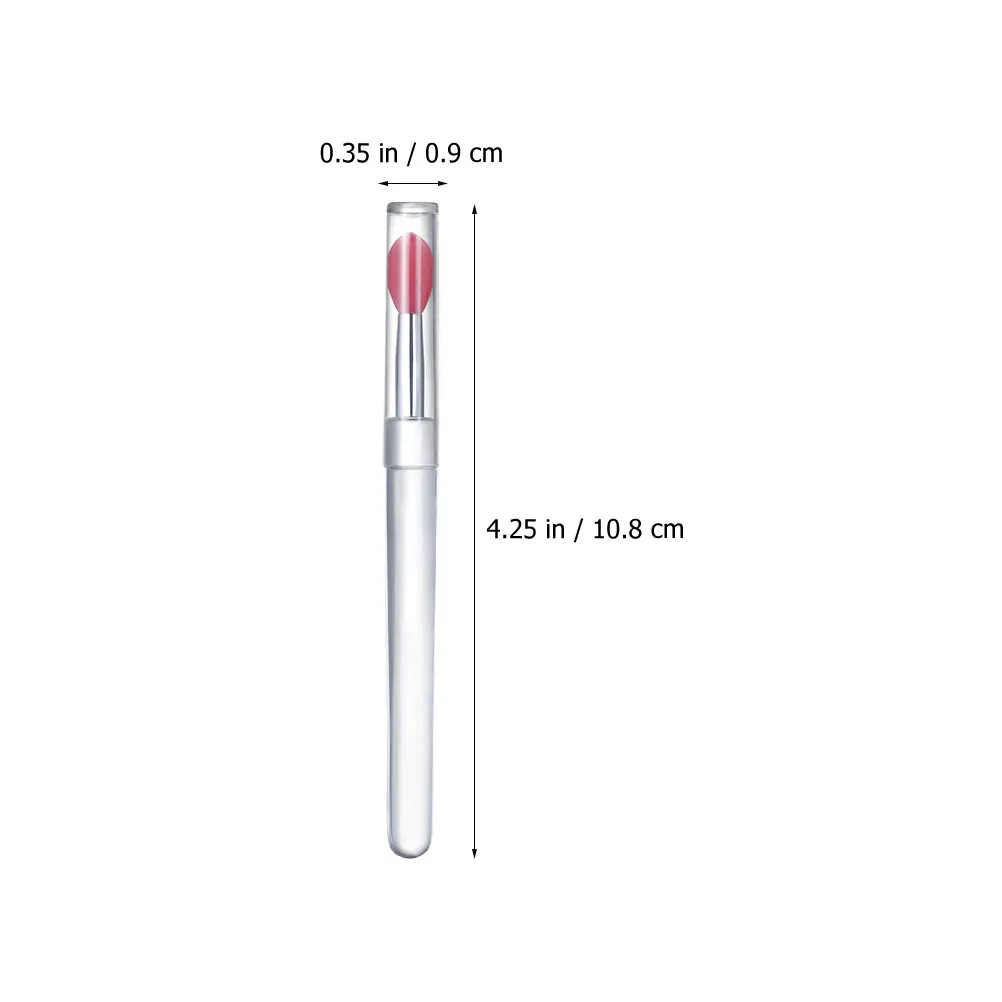 Applicateurs de lèvres en silicone, format voyage, pour crèmes, baumes, gloss, distribution uniforme des couleurs, outil de maquillage léger pour les déplacements, 6 pièces