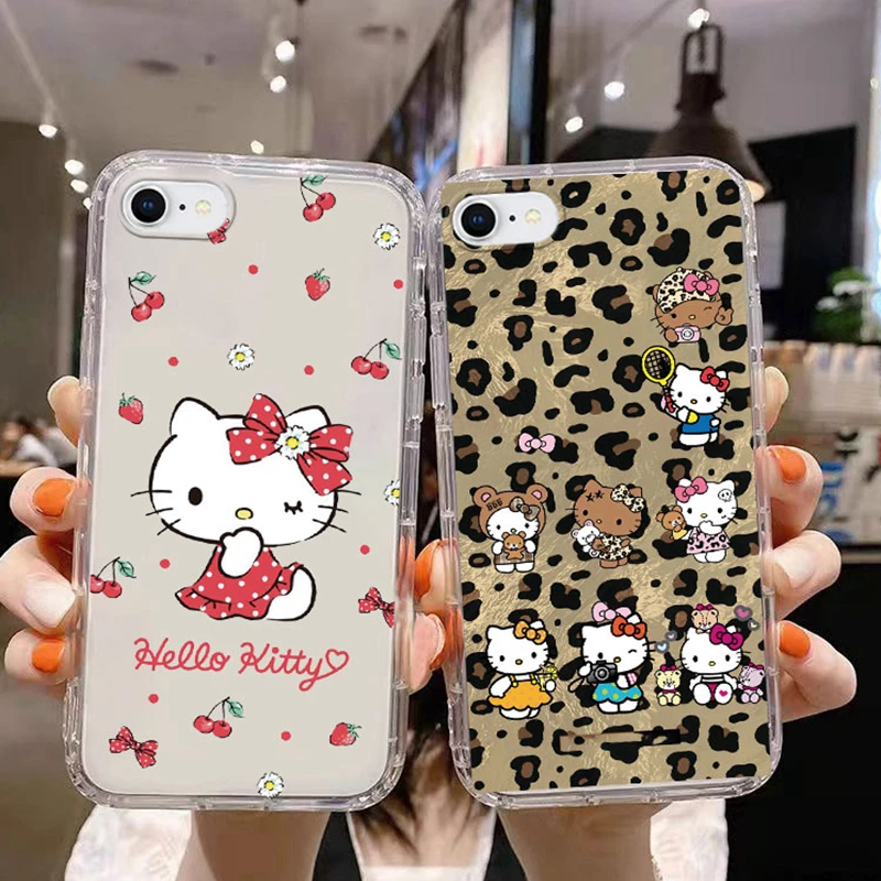 Kuromi Hello Kitty Cinnamoroll Phone Case For Apple iphone X XS 11 12 Pro Max XR 12 Mini 6 7 8 Plus SE 2020 TPU Clear Back Cover