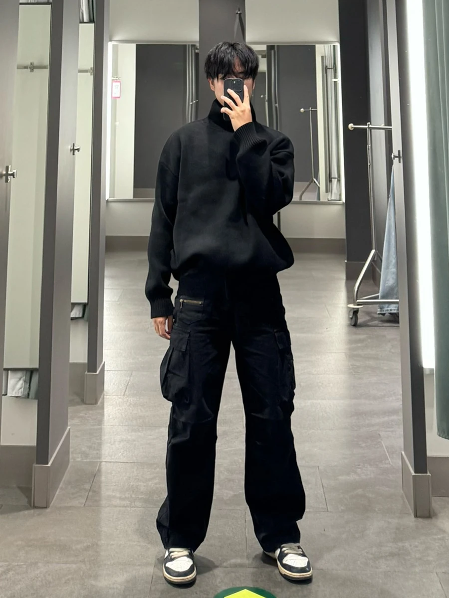 

Мужские рабочие брюки на весну-осень с молнией, плиссированные, расклешенные, прямого кроя, прочные, повседневные, модные