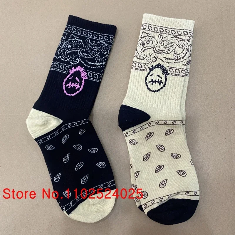 High Street Cactus Jack Socks Hip Hop Trend Cute Cartoon Embroidery Knit Cotton Sports Socks Men Women