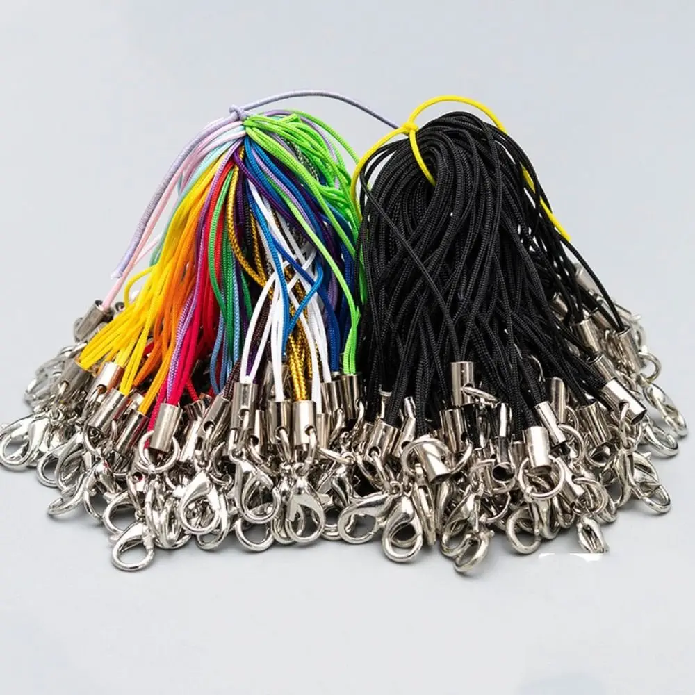 100pcs Parts With Jump Ring Cord Handmade Materials Lanyard Rope Making Keychain DIY Craft Pendant