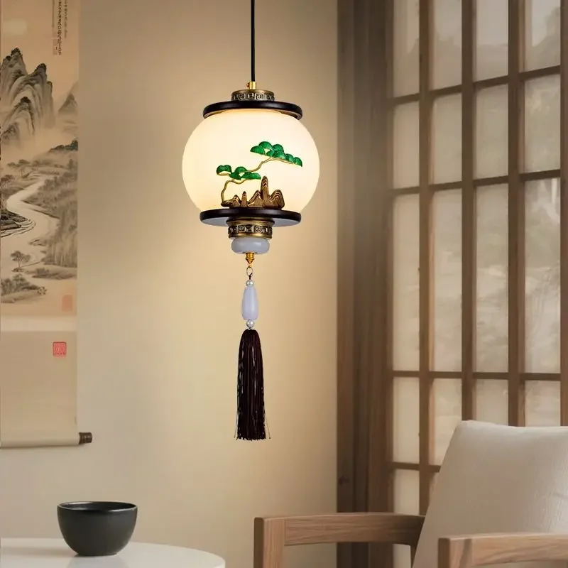

New Chinese-style entrance hall, corridor, small chandelier, Chinese-style dining room,bedroom,bedside lamp,staircase chandelier
