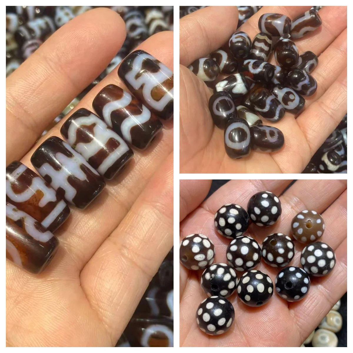 100pcs/lot Manufacturer wholesale live supply of Starry Sky round bead red barrel bead loose bead DIY bracelet necklace