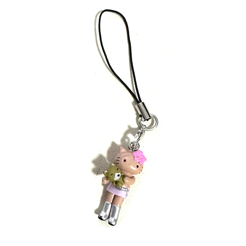 1PCS Kawaii Brown skin Bikini Hello Kitty Key Chain Japanese Harajuku Girl Pack Pendant Birthday Gift Decoration