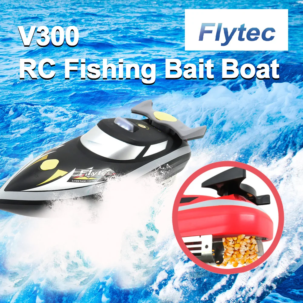 Flytec V300 RC Boot Visaas Boot Anti-capsize 300m Afstandsbediening 2 uur Batterijduur RC Boot Netto Rugzak RC Vissersboot