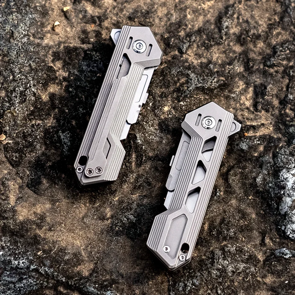 Titanium Alloy Pocket Cutter Knife Unpacking Camping Pocket Outdoor Tools Utlity Knife EDC