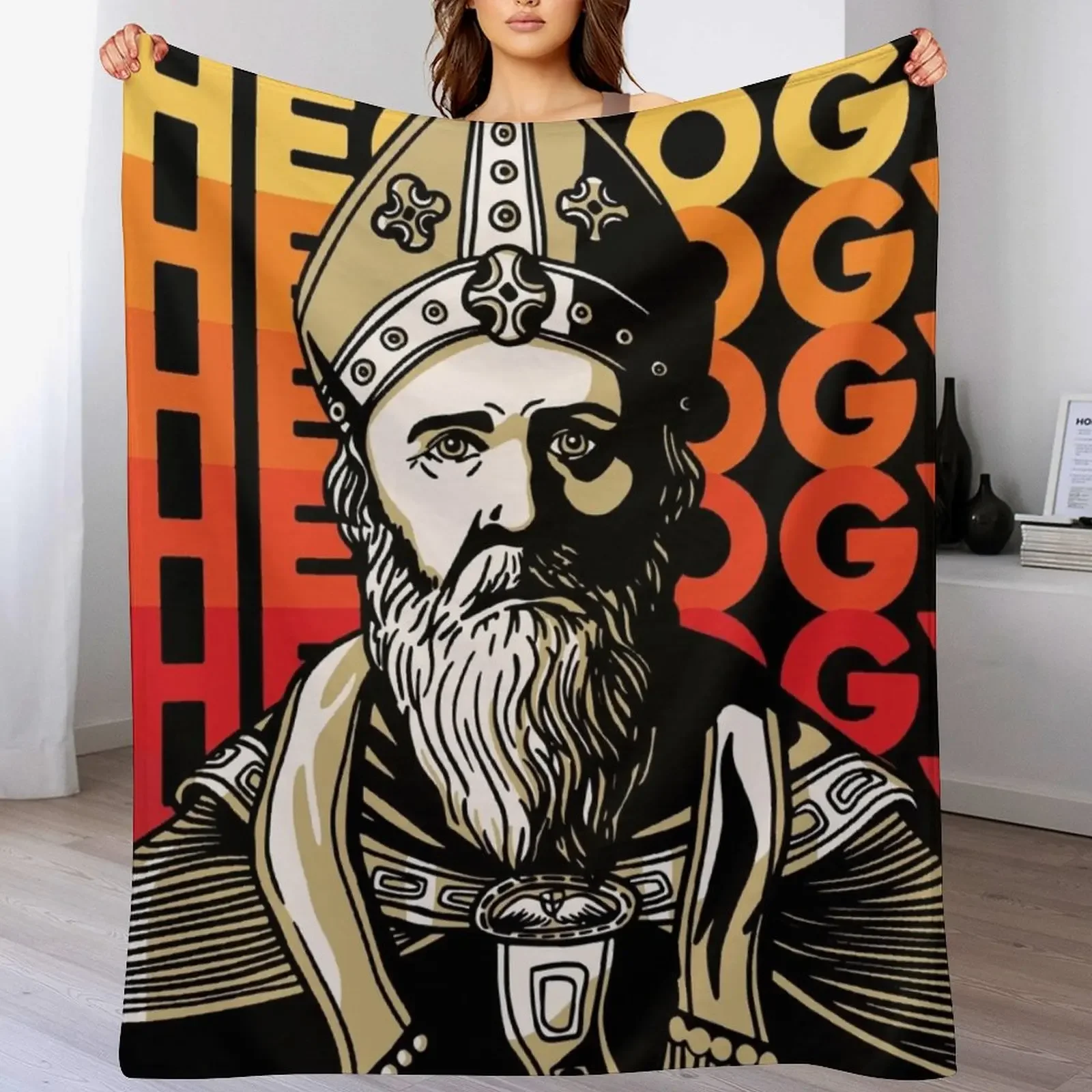 Saint Augustine Theology Throw Blanket Thin Soft Blanket for Summer Night Sleeping