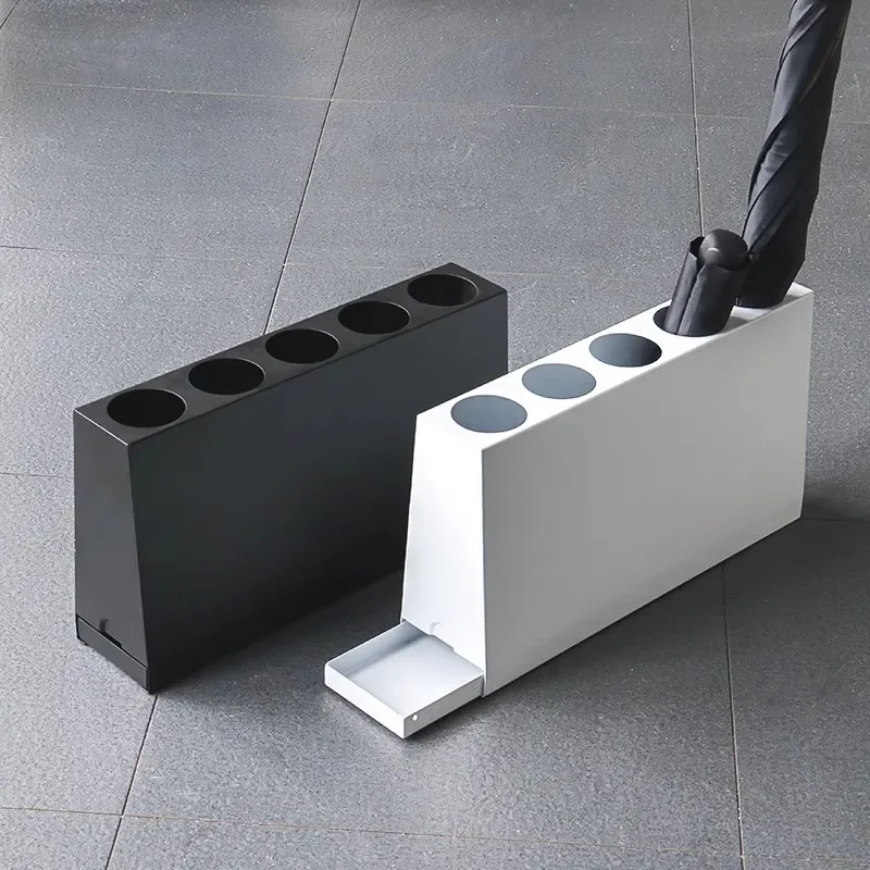 Iron Umbrella Rack with Drip Tray Space Saving Can Hold 5 Umbrellas Creative Umbrella Storage Rack Household Merchandises