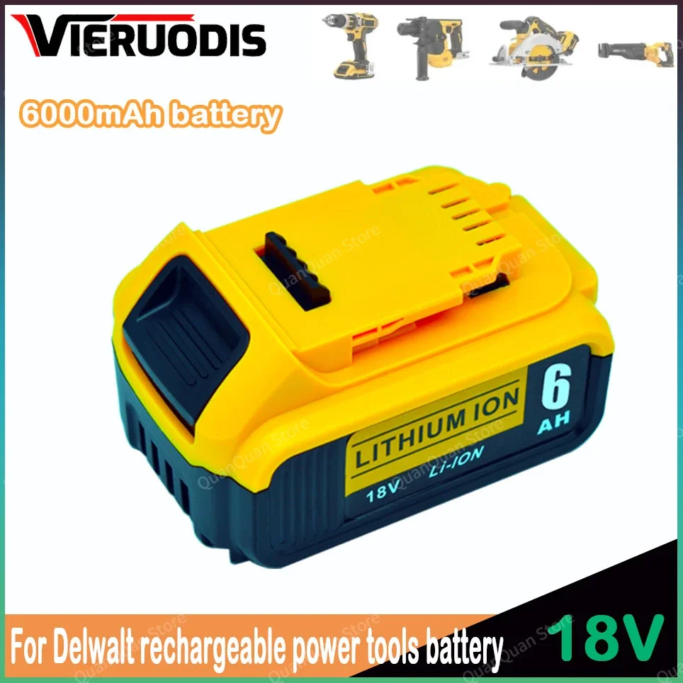 

18V 6000mAh rechargeable battery，for DeWalt DCB184 DCB184B-XJ DCB180 DCB181 DCB182 DCB183 DCB185 18V Power Tool Battery