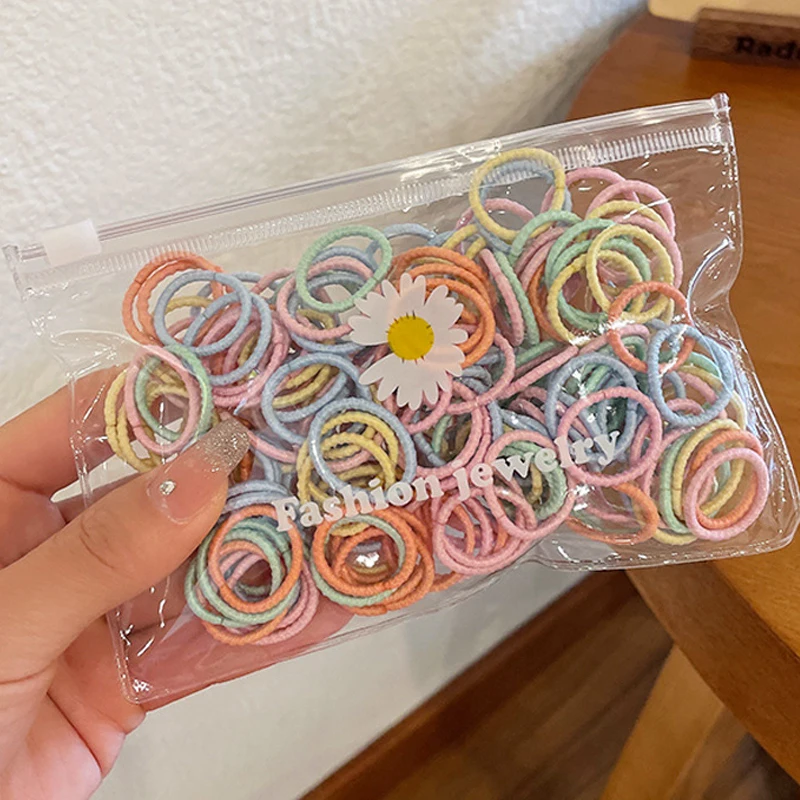 50/100-teiliges Set Kinder-Haar-Accessoires für Mädchen, hochelastisches, solides Haarband, Baby-Gummi-Haarbänder, niedliche Kinder-Seile, Krawatten – Detail 26