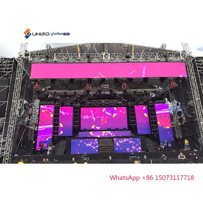 Für UHLED Komplettes Schlüsselholzsystem 4 m x 3 m Innen-/Außenvermietung LED-Bildschirm P2.9 LED-Videowand 5001000